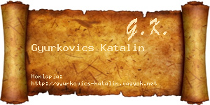 Gyurkovics Katalin névjegykártya