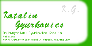 katalin gyurkovics business card